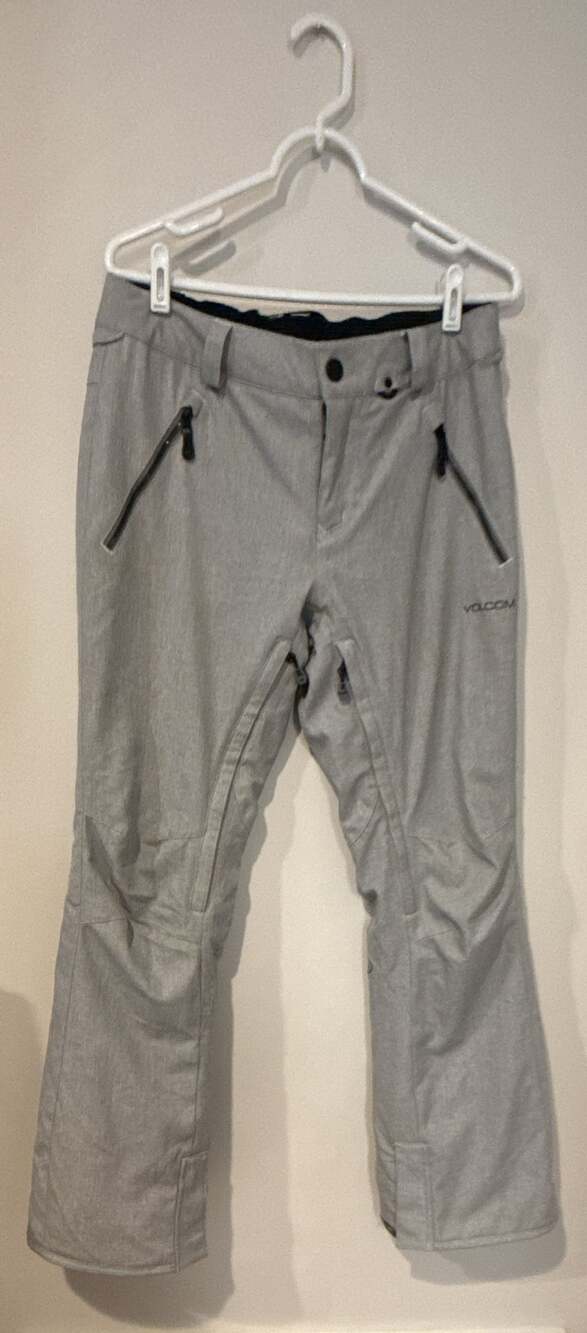 Volcom Species Stretch Snow Pants Size L Grey Modern Slim